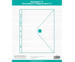 Craftelier - Buste trasparenti in plastica con chiusura in velcro | Compatibili con raccoglitori, album o cartelle a 3 e 4 anelli | Include 3 buste di dimensioni ca. 22,86 x 30,48 cm (9" x 12")