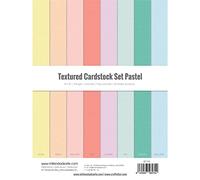 Craftelier - Cardstock Pack | Confezione da 24 cartoncini per progetti di scrapbooking e artigianato | Texture Pastel - Dimensioni 15 x 20 cm | Grammatura 216 gr.