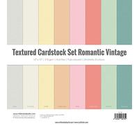 Craftelier - Cartoncino Pack | Confezione da 24 Cartoncini per Scrapbooking e altri progetti artigianali | Texture Vintage Romantica - Dimensioni 30 x 30 cm | Peso 216 gr.