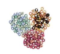 Craftelier - Confezione da 180 occhielli standard di colori assortiti per decorare progetti di scrapbooking e artigianato, compatibili con la Crop-A-Dile | Diametro circa 5 mm ed esterno 8 mm
