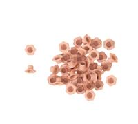 Craftelier - Confezione da 40 occhielli a forma di fiore | Ideali per cartoleria, scrapbooking e artigianato | Adatti per vari materiali | Dimensioni interne 5 mm ed esterne 10 mm - Colore rosa baby