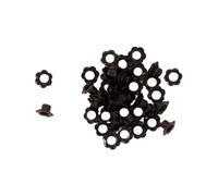 Craftelier - Confezione da 40 occhielli a forma di fiore | ideali per cartoline, scrapbooking e artigianato | adatti per vari materiali | Dimensioni circa Interno 5 mm ed esterno 10 mm - Colore Nero