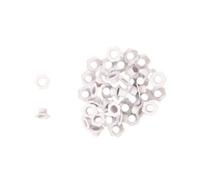 Craftelier - Confezione da 40 occhielli a forma di fiore | ideali per cartoline, scrapbooking e artigianato | adatti per vari materiali | Dimensioni circa Interno 5 mm ed esterno 10 mm - Colore Bianco