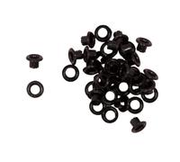 Craftelier - Confezione da 40 occhielli di base Idealeper lo scrap o il crafting | Valido per vari materiali | Dimensioni circa 5 mm di diametro interno e 8 mm di diametro esterno - Colore nero