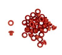 Craftelier - Confezione da 40 occhielli di base Ideali per lo scrap o il crafting | Validi per vari materiali | Dimensioni circa 5 mm di diametro interno e 8 mm di diametro esterno - Colore rosso