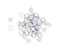 Craftelier - Confezione da 40 occhielli di base Ideali per lo scrap o il crafting | Validi per vari materiali | Dimensioni circa 5 mm di diametro interno e 8 mm di diametro esterno - Colore bianco