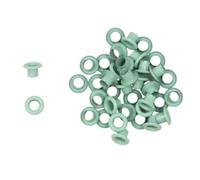 Craftelier - Confezione da 40 occhielli di base idealiper lo scrap o il crafting | validi per vari materiali | dimensioni circa 5 mm di diametro interno e 8 mm di diametro esterno - colore turchese