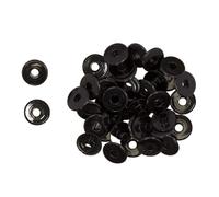 Craftelier - Confezione da 40 occhielli larghi ideali per lo scrap e l'artigianato | Validi per vari materiali | Dimensioni circa 5 mm di diametro interno e 13 mm di diametro esterno - Colore nero