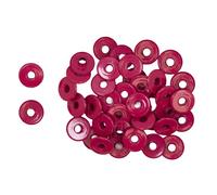 Craftelier - Confezione da 40 occhielli larghi ideali per lo scrap o il crafting | Validi per vari materiali | Dimensioni circa 5 mm di diametro interno e 13 mm di diametro esterno - Colore borgogna