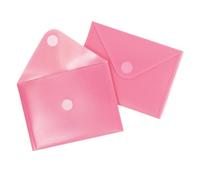Craftelier - Confezione da 5 buste per stencil in plastica per organizzare stampi e materiali per scrapbooking e artigianato | Dimensioni 17,5 x 13 cm (6,9" x 5,12") - Colore rosa trasparente