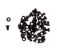 Craftelier - Confezione da 50 mini occhielli ideali per lo scrap e l'artigianato | Validi per vari materiali | Dimensioni circa 3 mm di diametro interno e 5 mm di diametro esterno - Colore nero