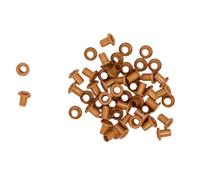 Craftelier - Confezione da 50 mini occhielli ideali per lo scrap o il crafting | validi per diversi materiali | dimensioni circa 3 mm di diametro interno e 5 mm di diametro esterno - Colore cioccolato