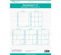 Craftelier,Confezione di custodie trasparenti in plastica per album fotografici personalizzati,Include 10 custodie da 9"x12" (22.86x30.48 cm) di 5 disegni,Compatibile con album a 3 e 4 anelli