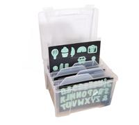 Craftelier - Die and Seal Storage Box | Include: 6 divisori, 7 buste e 7 fogli magnetici | Trasparente | Dimensioni: 26,7 x 22,9 x 19,1 cm