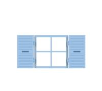 Craftelier - Fustella a forma di finestra con persiana per decorazioni in progetti di scrapbooking, artigianato e biglietteria | Adatto per vari materiali | Dimensioni circa 6 x 3,21-6 cm