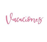 Craftelier - Fustella in spagnolo con messaggio di "vacanza" | Parola classica ideale per progetti di cartoleria, scrapbooking e altri lavori artigianali | Dimensioni circa 7,5 x 2,37 cm - Colore