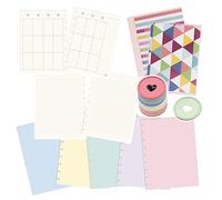 Craftelier - Kit "Crea il tuo Planner Personalizzato" | Include Anelli Disco M Rainbow, Copertine per Copertine, Fogli a Strisce, Fogli Lisci Pastello e Fogli con Planner Settimanale