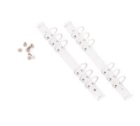 Craftelier - Kit di 2 meccanismi a 6 anelli per raccoglitori da 9,5 x 17 cm + 8 fermi per album, planner o quaderni di scrapbooking, dimensioni 22, 7 cm, anelli 3,3 cm