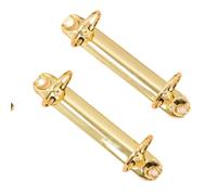 Craftelier - Kit di 2 meccanismi di raccoglitori a 2 anelli | Dimensioni circa 12,2 cm - Diametro anelli 3,17 cm (1,25") - Distanza tra gli anelli 8 cm | Include 4 morsetti di fissaggio | Colore oro