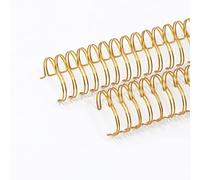 Craftelier - Kit di 2 spirali a doppio anello per rilegatura di album, taccuini, agende o calendari | Ideale per progetti di scrapbooking e artigianato | Ø 3,17 cm (1,25") - Color oro