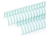 Craftelier - Kit di 2 spirali a doppio anello per rilegatura di album, taccuini, agende o calendari | Ideale per progetti di scrapbooking e artigianato | Ø 3,81 cm (1,5") - Colore turchese