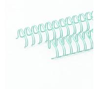 Craftelier - Kit di 2 spirali a doppio anello per rilegatura di album, taccuini, agende o calendari | Ideale per progetti di scrapbooking e artigianato | Ø 1,90 cm (0,75") - Colore turchese