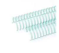 Craftelier - Kit di 2 spirali ad anelli doppi per rilegare album, quaderni, agende, calendari | Ideale per progetti di scrapbooking e artigianato | Ø 3,17 cm (1,25") - Colore turchese