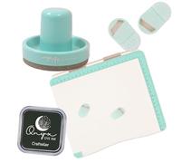 Craftelier - Kit di timbratura di timbri per progetti di artigianato e scrapbooking | Include piattaforma di stampaggio, magneti facili da sollevare, inchiostro nero e strumento di pressatura
