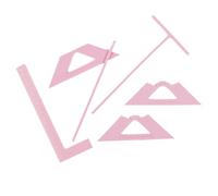 Craftelier - Kit righelli e squadre per rilegatura | Strumenti di base per progetti di scrapbooking, artigianato e rilegatura | Include righello a L, righello a T e squadre | Colore rosa