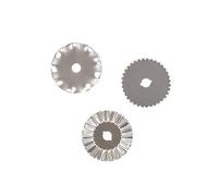 Craftelier - Lame di ricambio per taglierina rotativa da 45 mm | Include lame da taglio ondulata, ZigZag e discontinuo | Realizzate in acciaio