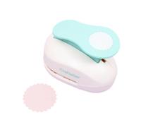 Craftelier Mini perforatrice a cerchio smerlato da 5 cm con pressa a leva, perforatrice a forma di cerchio smerlato per lavori di carta, scrapbooking, biglietti e diari fai da te, sagome per perforare