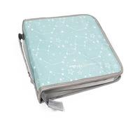 Craftelier - Organizer per timbri e stampi | Sistema a 2 anelli D-Ring per buste da 6" x 8" | Dimensioni 25,5 x 25,5 x 7 cm (10" x 10" x 2,75") - Colore turchese con stampa costellazioni