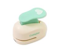 Craftelier Perforatrice a cuore da 1,6 cm con pressa a leva, perforatrice a forma di cuore per lavori di carta, scrapbooking, biglietti e diari fai da te, sagome per perforare carta e cartoncino.