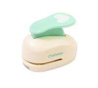 Craftelier Perforatrice a cuore da 2,5 cm con pressa a leva, perforatrice a forma di cuore per lavori di carta, scrapbooking, biglietti e diari fai da te, sagome per perforare carta e cartoncino.