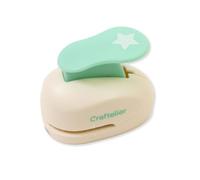 Craftelier Perforatrice a stella da 1,6 cm con pressa a leva, perforatrice a forma di stella per lavori di carta, scrapbooking, biglietti e diari fai da te, sagome per perforare carta e cartoncino.