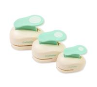 Craftelier - Perforatrici Circolari Set da 3 a Leva, Diametri 3/8”, 5/8” e 1”, per Carta e Cartoncino, Ideale per Hobby Creativi, Biglietti e Scrapbooking