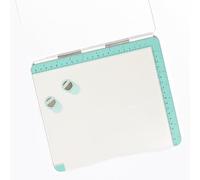 Craftelier - Piattaforma di timbratura di timbri in gomma e silicone per scrapbooking e artigianato | Guide in centimetri e pollici | Colore bianco e turchese - Dimensioni 24,5 x 22 x 1,3 cm