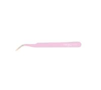 Craftelier - Pinzette di precisione con punta curva per stampi | Colore rosa - Include tappo per proteggere le punte