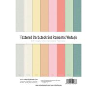 Craftelier - Romantic Vintage, Confezione di 24 cartoncini per progetti di scrapbooking e artigianato, dimensioni 15 x 20 cm, grammatura 216 g