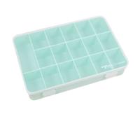 Craftelier - Scatola organizer con 17 scomparti per materiali di carta, scrapbooking e artigianato | Dimensioni 26,5 x 17,8 x 4,2 cm (10,4" x 7" x 1,65") - Colore turchese