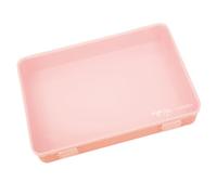 Craftelier - Scatola organizzativa con coperchio trasparente | Impilabile con scatole uguali | Misure: 26,5 cm x 17,8 cm x 4,2 cm (10,4 pollici x 7 pollici x 1,65 pollici) - Rosa pastello