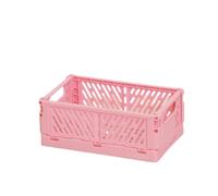 Craftelier - Scatola pieghevole per organizzazione e stoccaggio materiali | Design impilabile | Dimensioni: piccolo | Colore rosa - Misure scatola aperta: 15 x 9,5 x 5,7 cm