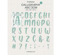 Craftelier - Set di 10 fustelle per lettere maiuscole e simboli per progetti di scrapbooking e artigianato | Compatibile con più macchine per fustellatura | Dimensioni circa 3 cm