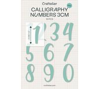 Craftelier - Set di 10 stampi per calligrafia per progetti di cartoleria, scrapbooking e artigianato | Compatibile con più macchine e materiali | Dimensioni circa 3 cm