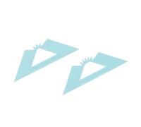 Craftelier - Set di 2 squadre per rilegare angoli arrotondati | Strumento perfetto per rilegare planner o album | Disponibile in due misure da 1/4" e 1/2" - Colore turchese