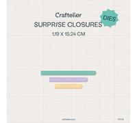 Craftelier - Set di 3 fustelle per scrapbooking e biglietti interattivi | Compatibile con fustella manuale | 1,19 x 15,2 cm