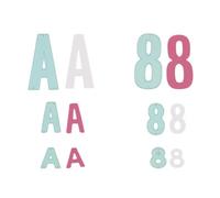 Craftelier - Set di 39 capsule lettere e simboli per la creazione di biglietti, scrapbooking e progetti artigianali | Compatibile con varie macchine e materiali | Dimensioni 5,5 cm