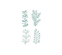 Craftelier - Set di 4 fustelle da giardino incantate per scrapbooking, creazioni artigianali e biglietti | Design a elementi floreali - Dimensioni approssimative tra 2,65 x 4,61 cm e 3,09 x 6 cm