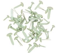 Craftelier - Set di 50 brads o rilegatori di tre diverse dimensioni | ideali per abbellire etichette o decorare progetti di cartoleria, scrapbooking e altri lavori artigianali | Colore verde menta