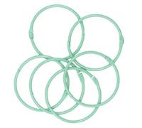 Craftelier - Set di 6 anelli metallici ad anello per rilegatura ideali per scrapbooking e artigianato, anelli per album, quaderni, planner o agende | dimensioni Ø 60 mm - colore turchese